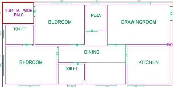 2 BHK Flat in Sowbhagya Nivas 5 in Alwal, Hyderabad - Image 908271