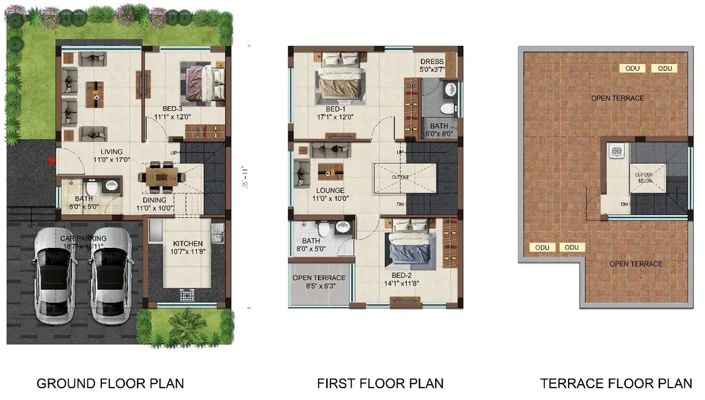 3 BHK House/Villa in Felixa Sky Milano in Navalur, Chennai - Image 907943