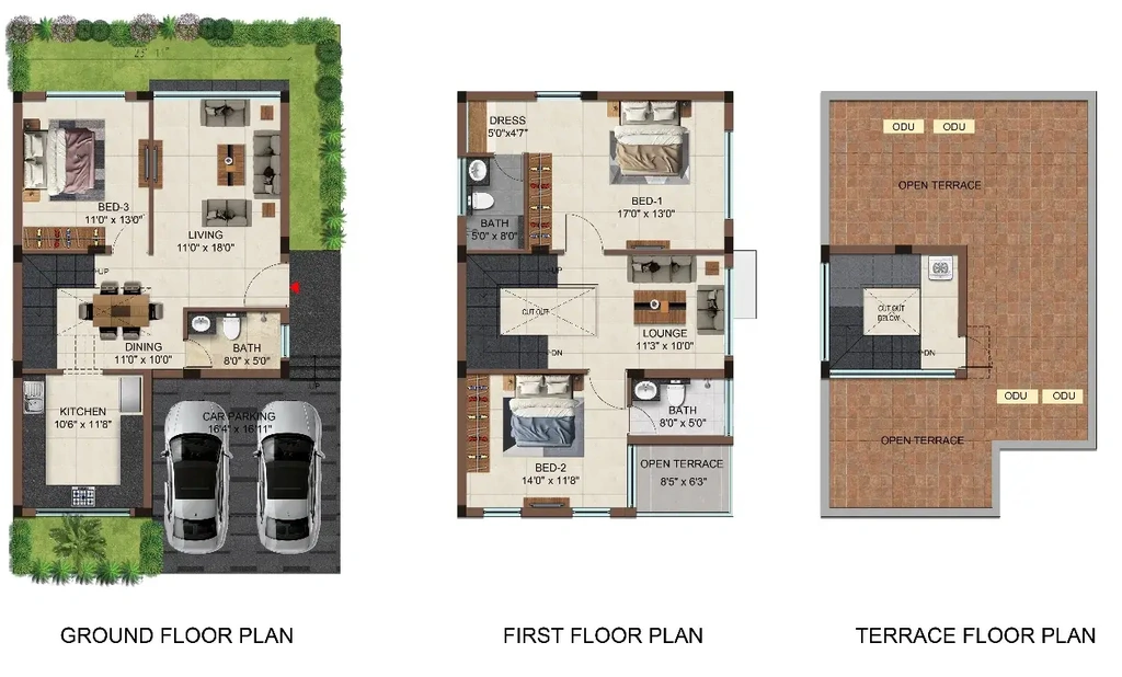 3 BHK House/Villa in Felixa Sky Milano in Navalur, Chennai - Image 907944