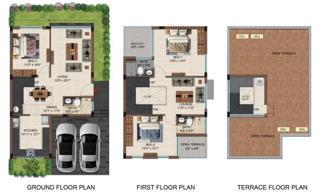3 BHK House/Villa in Felixa Sky Milano in Navalur, Chennai - Image 907945