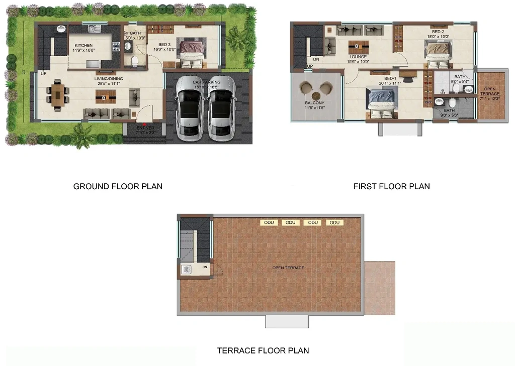 3 BHK House/Villa in Felixa Sky Milano in Navalur, Chennai - Image 907946