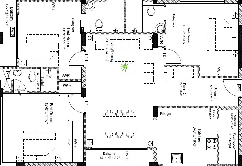3 BHK Flat in Endee Sadhasivam in Mylapore, Chennai - Image 907947