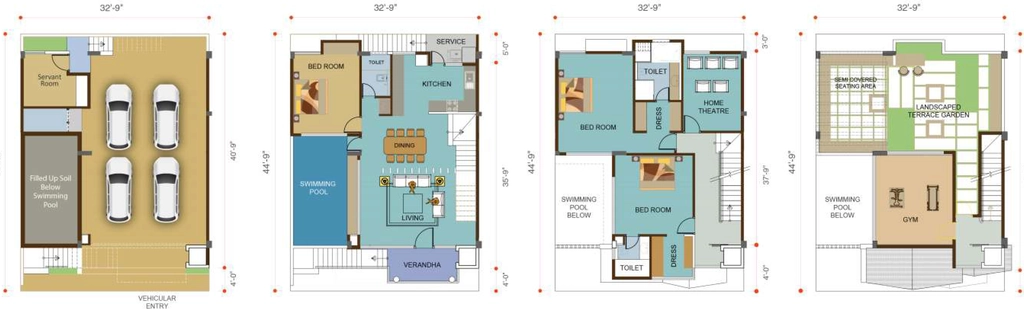 4 BHK House/Villa in Endee Aura Villa in Neelankarai, Chennai - Image 907950