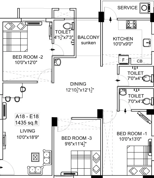 2 BHK Flat in Nest Eternia in Ottiambakkam, Chennai - Image 907979