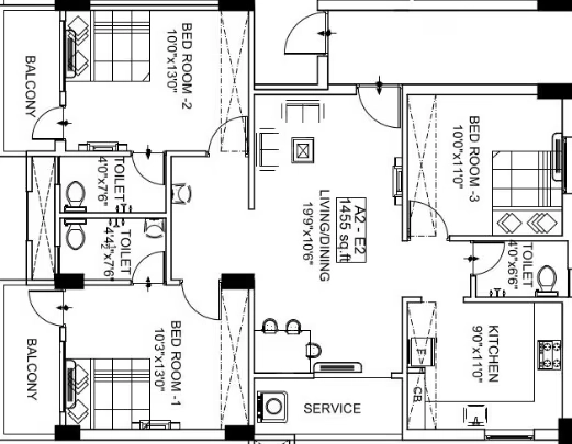 3 BHK Flat in Nest Eternia in Ottiambakkam, Chennai - Image 907980