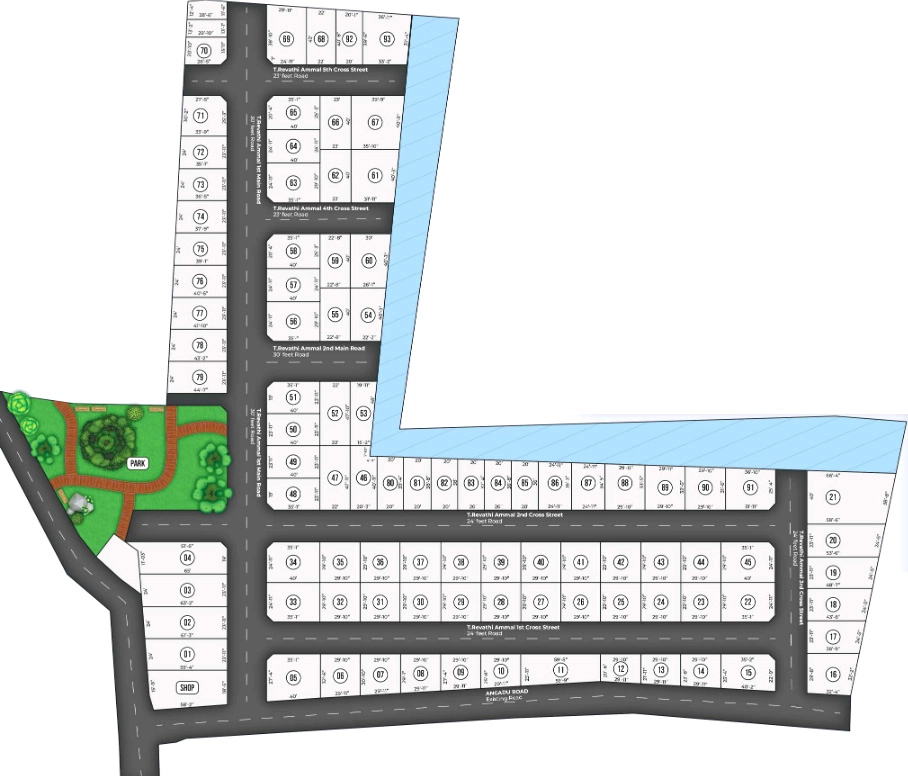Master Plan of Revathi Dream Homes in Red Hills, Chennai - Image 379870