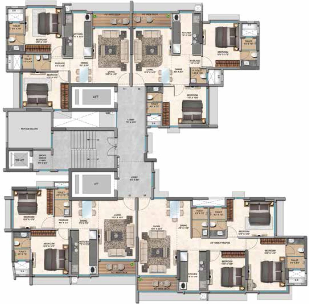 Floor Plan of Ashapura The Legend in Mulund East, Mumbai - Image 380619