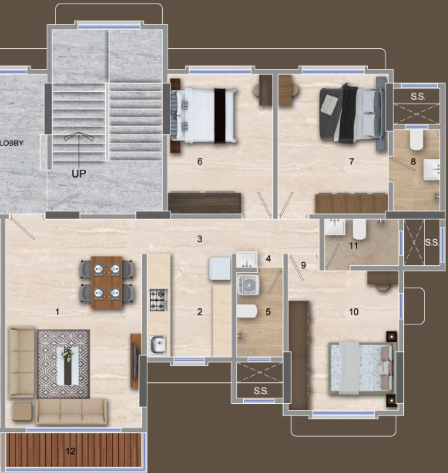 3 BHK Flat in Horizon Garden View in Mulund West, Mumbai - Image 908823