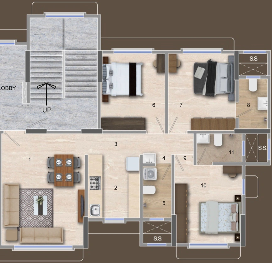 3 BHK Flat in Horizon Garden View in Mulund West, Mumbai - Image 908822