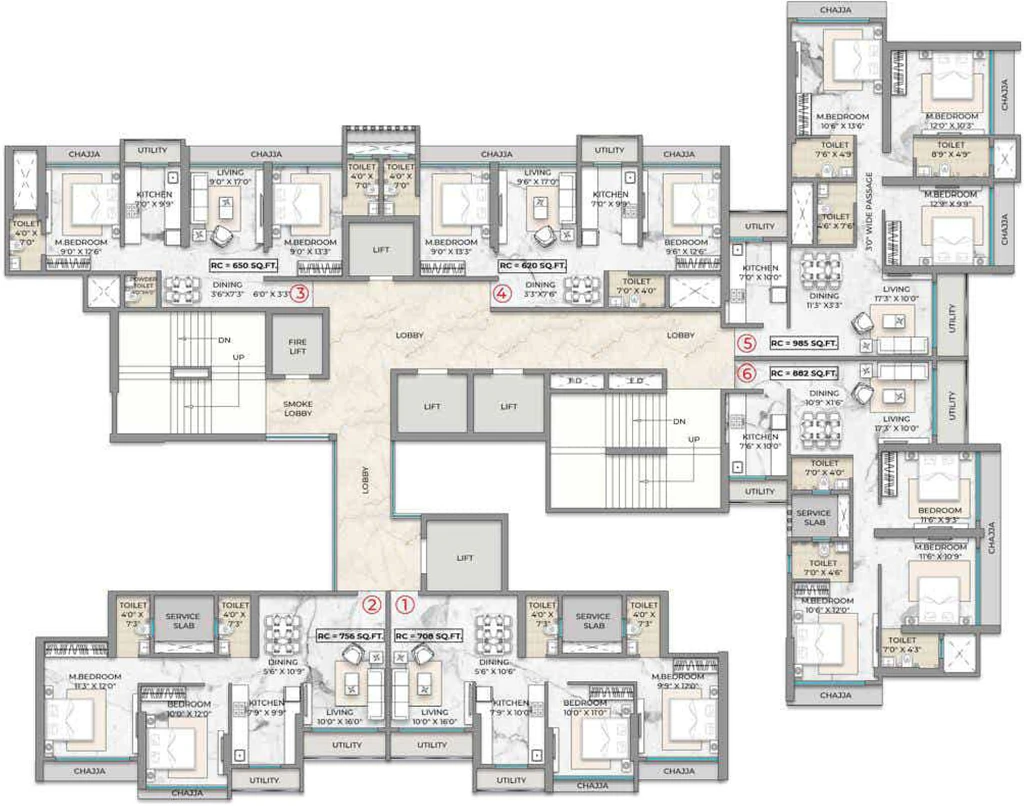 Floor Plan of Prem Arun in Mulund West, Mumbai - Image 381882