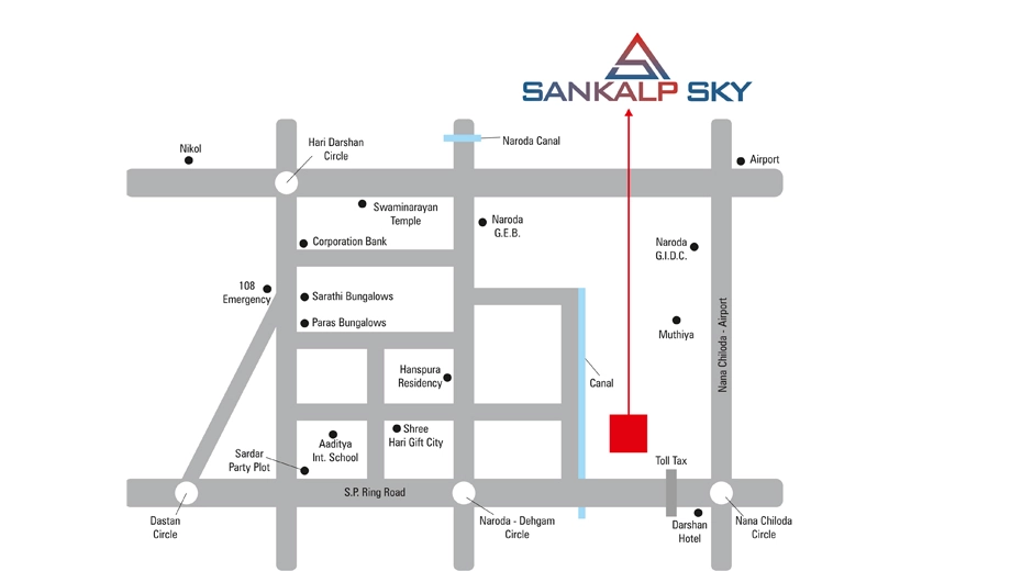 Location of Commercial Shree Sankalp Sky - Image 381239