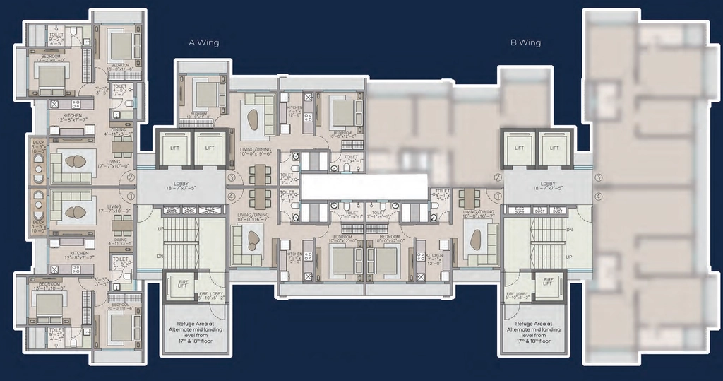 Floor Plan of Silicon Avenue in Mulund East, Mumbai - Image 381908