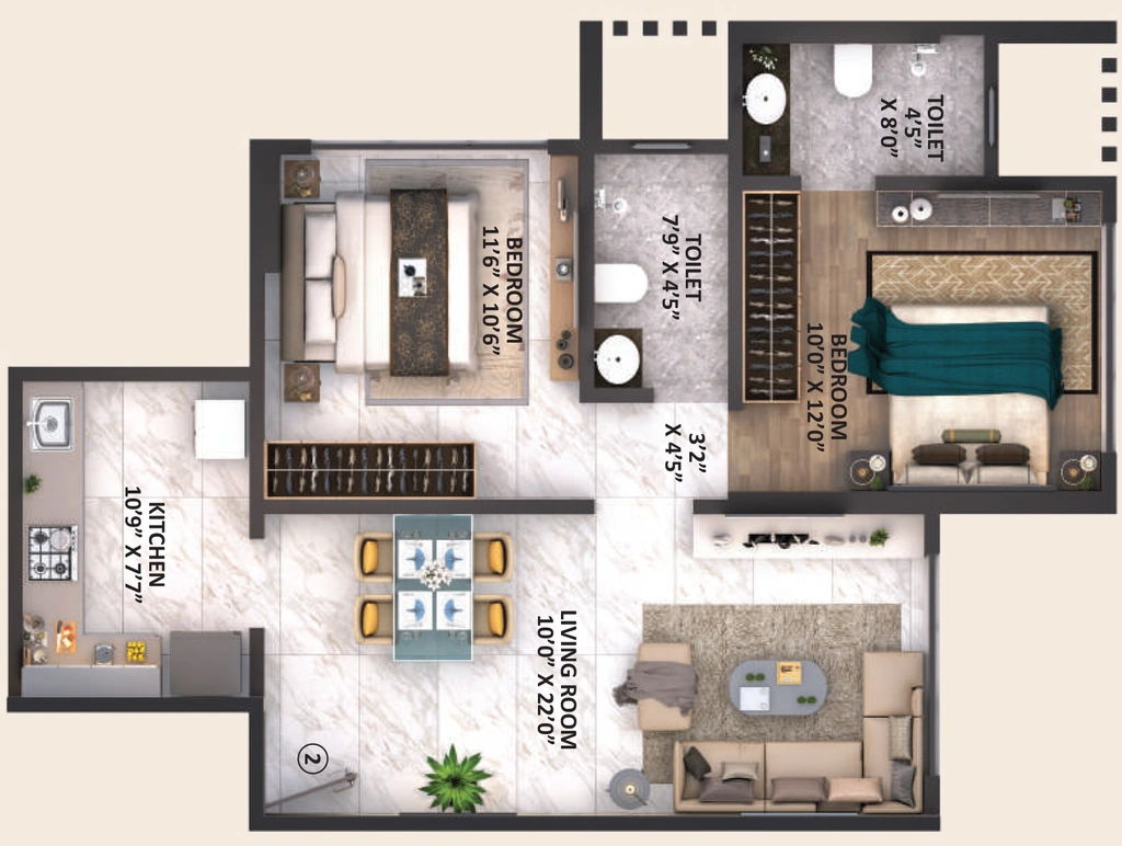 2 BHK Flat in Ace Marvel in Mulund West, Mumbai - Image 908814