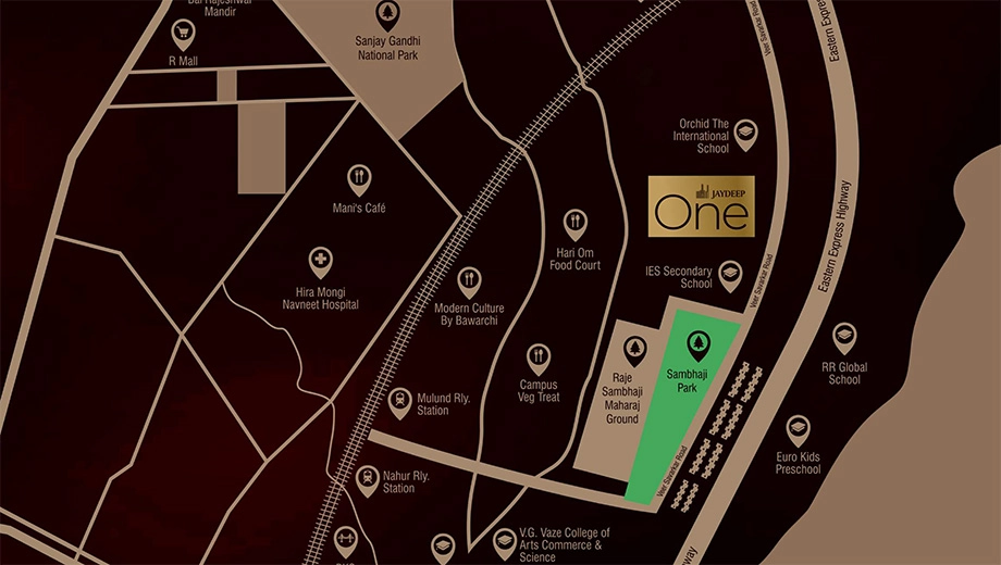 Location of Jaydeep One in Mulund East, Mumbai - Image 396495