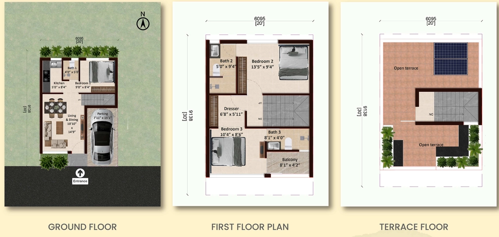 3 BHK House/Villa in Sameera Haven Crest in Tambaram, Chennai - Image 908054