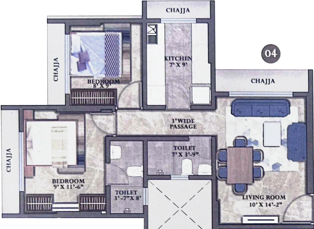 2 BHK Flat in Shree Roopniketan in Mulund East, Mumbai - Image 916976