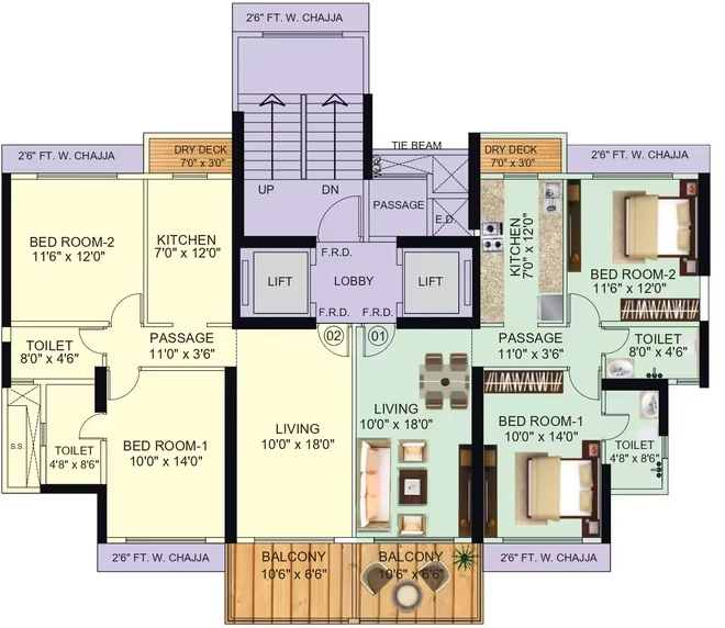 Floor Plan of Acme Superbia in Mulund East, Mumbai - Image 398772