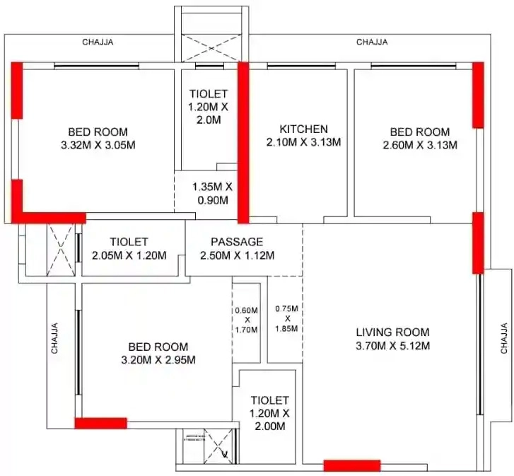 3 BHK Flat in Aryavarta Indraprastha CHSL in Mulund East, Mumbai - Image 916170
