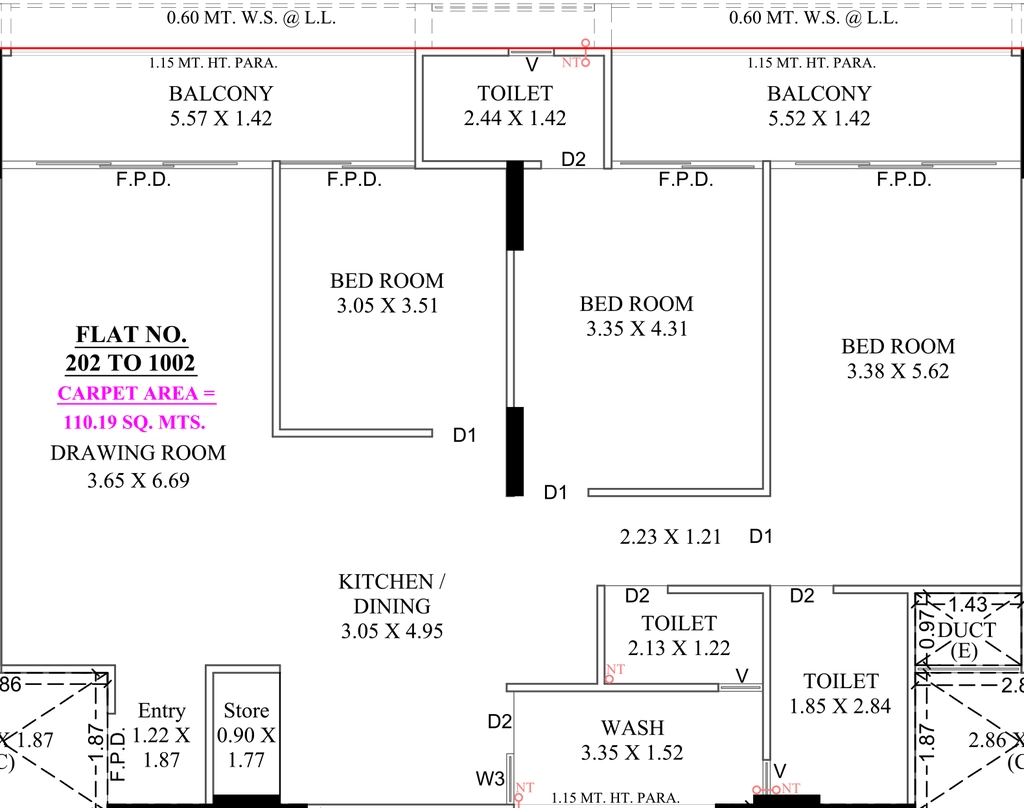 3 BHK Flat in Satya Pride in Nikol, Ahmedabad - Image 908194