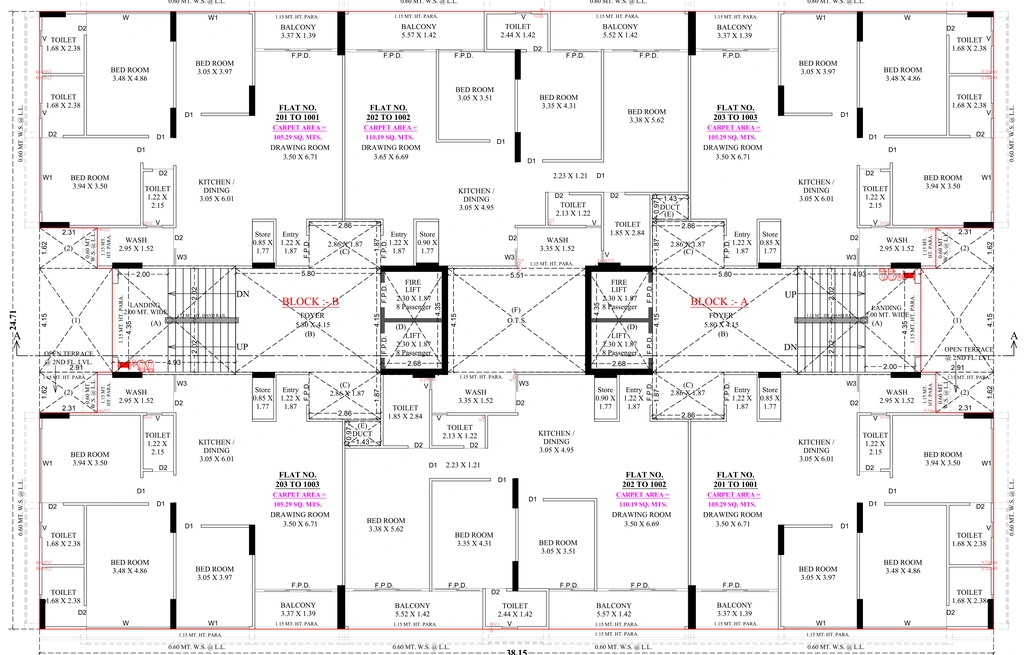 Floor Plan of Satya Pride in Nikol, Ahmedabad - Image 380384