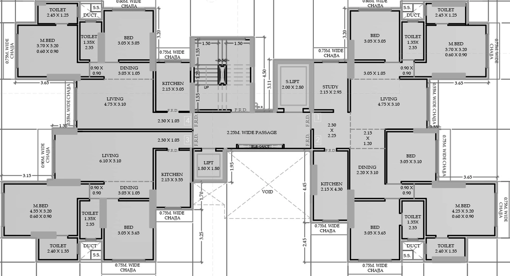 Floor Plan of Rite Bimal Apartments CHSL in Mulund East, Mumbai - Image 398764