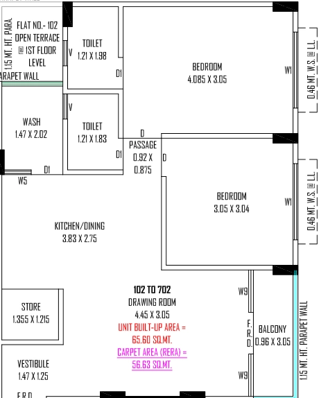 2 BHK Flat in Sahajanand Satved Heaven in Kathwada, Ahmedabad - Image 908189