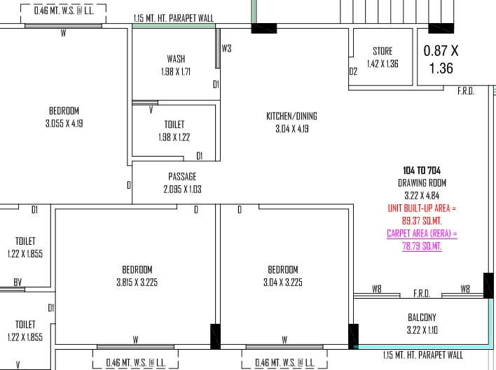 3 BHK Flat in Sahajanand Satved Heaven in Kathwada, Ahmedabad - Image 908190
