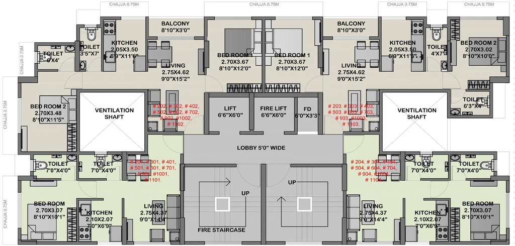 Floor Plan of Konkan Balaji Evara in Akurli, Navi Mumbai - Image 380334