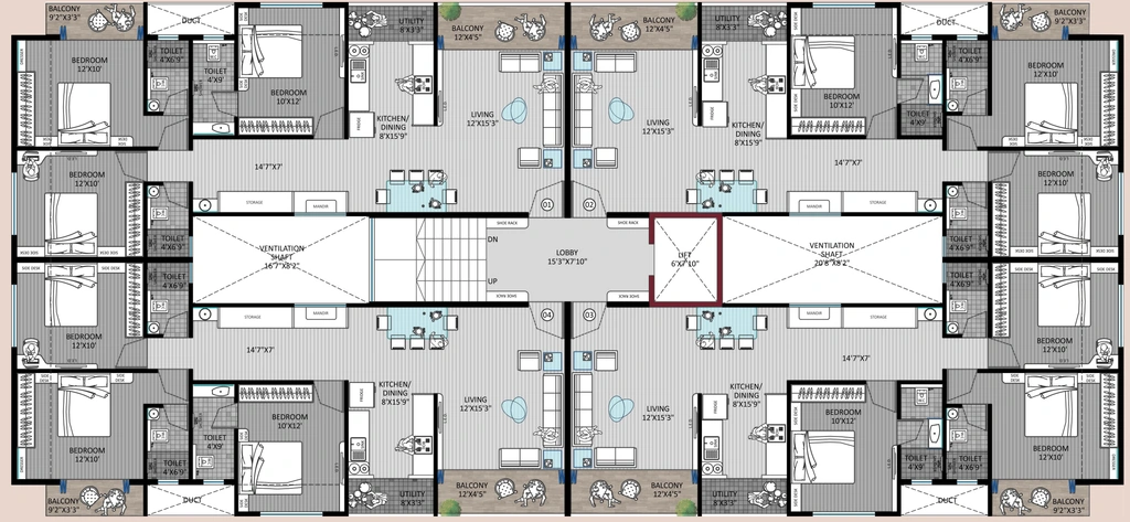 Floor Plan of Keystone Vasant Vihar in Gangapur Road, Nashik - Image 380327