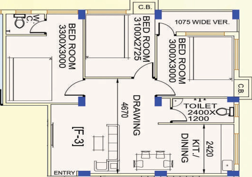 3 BHK Flat in Oiendrila Moni Paradise in Panchasayar, Kolkata - Image 908757