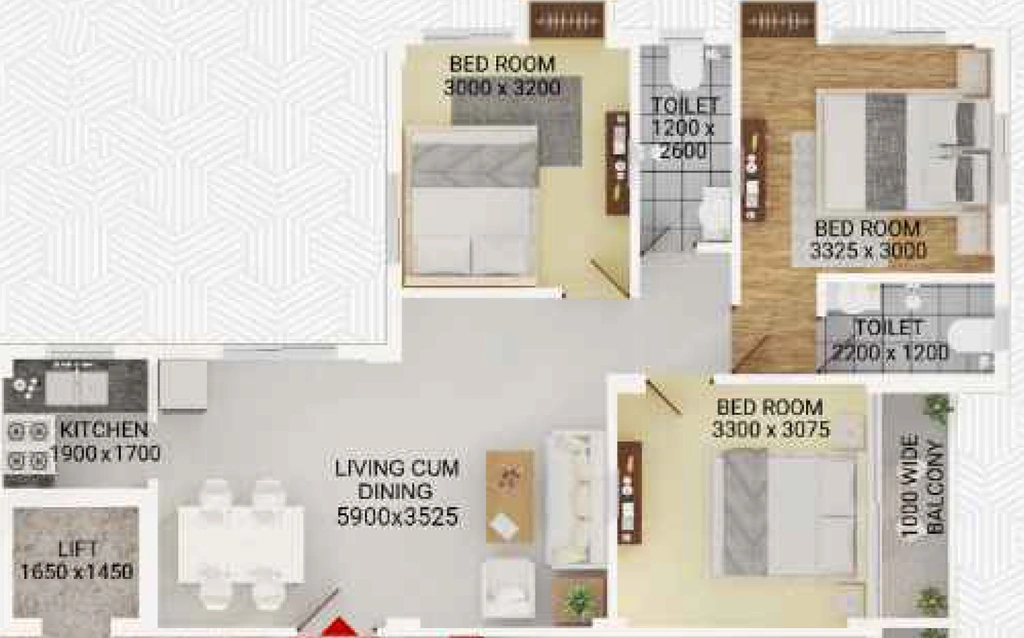 3 BHK Flat in Damask SU Casa Divine in Sonarpur, Kolkata - Image 908735