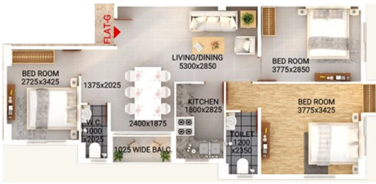 3 BHK Flat in TN Sanctum Harmony in Sonarpur, Kolkata - Image 908909