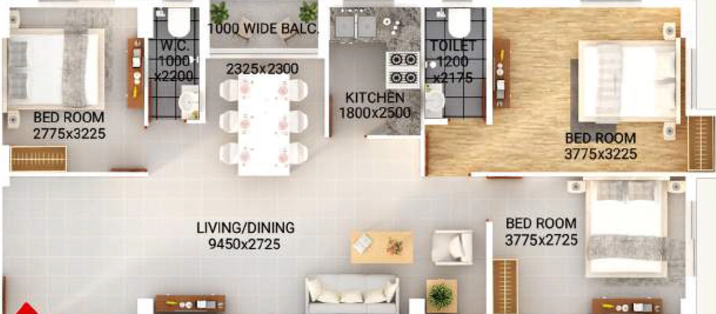 3 BHK Flat in TN Sanctum Harmony in Sonarpur, Kolkata - Image 908910