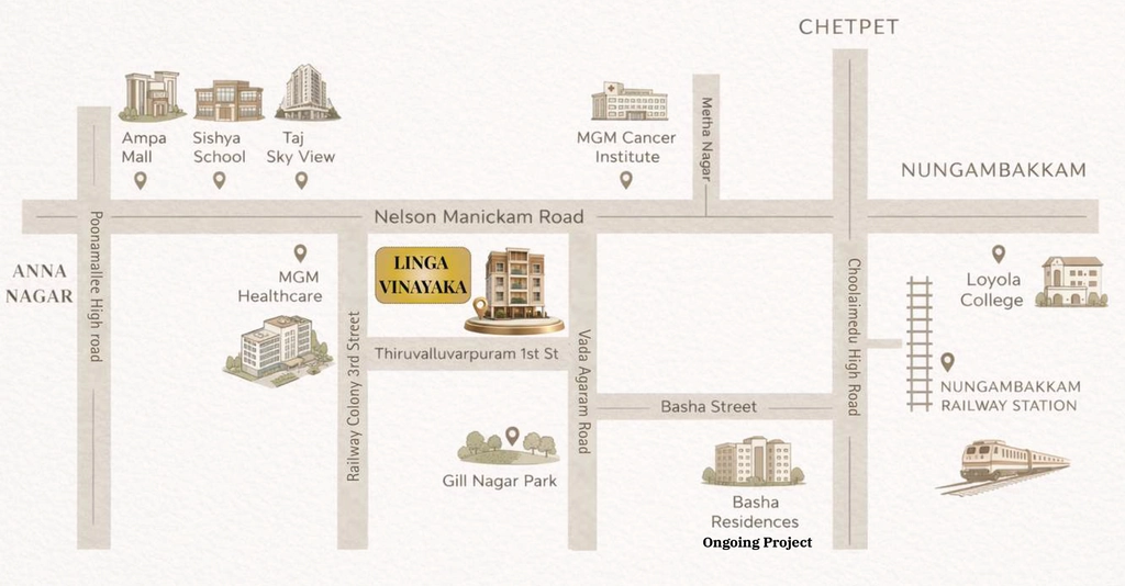 Location of Linga Vinayaka in Choolaimedu, Chennai - Image 380040