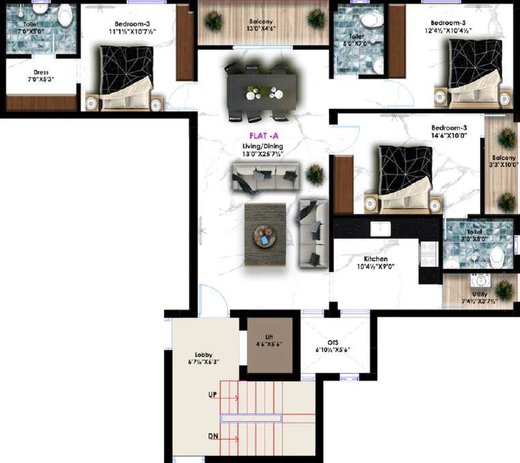 2 BHK Flat in Avinya Spectra in Kodambakkam, Chennai - Image 908072