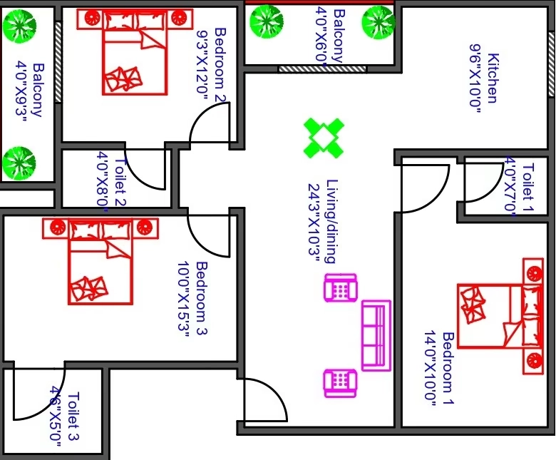 3 BHK Flat in Thulasi Manoj Malola in Madipakkam, Chennai - Image 908076