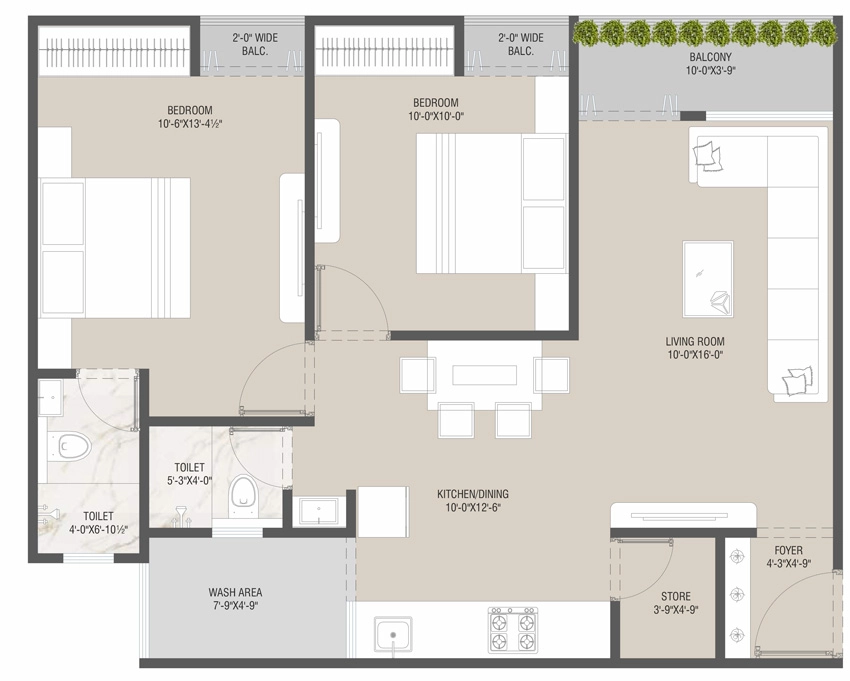 2 BHK Flat in Aamrapali Luxuria in Kalali, Vadodara - Image 908120