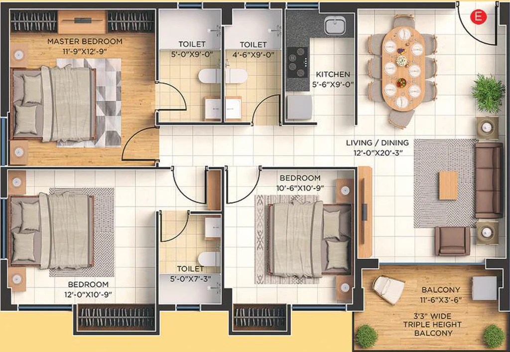 3 BHK Flat in Anudip Grandeur in Kasba, Kolkata - Image 908720