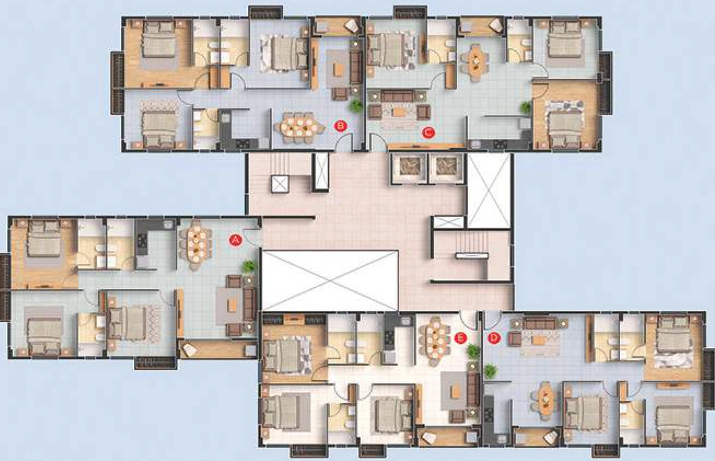 Floor Plan of Anudip Grandeur in Kasba, Kolkata - Image 381576