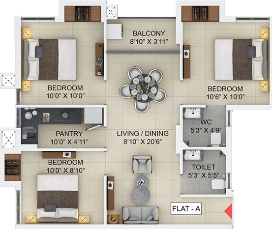 3 BHK Flat in Prudent Antora in Garia, Kolkata - Image 908781