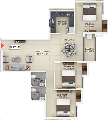 3 BHK Flat in Prudent Antora in Garia, Kolkata - Image 908785