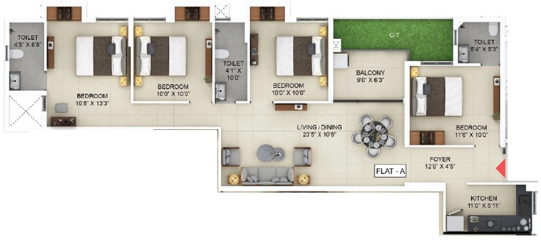 4 BHK Flat in Prudent Antora in Garia, Kolkata - Image 908786