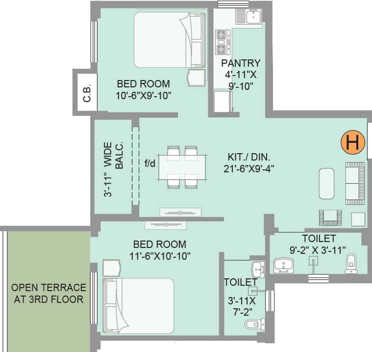 2 BHK Flat in Skyline Homes in Sonarpur, Kolkata - Image 908888
