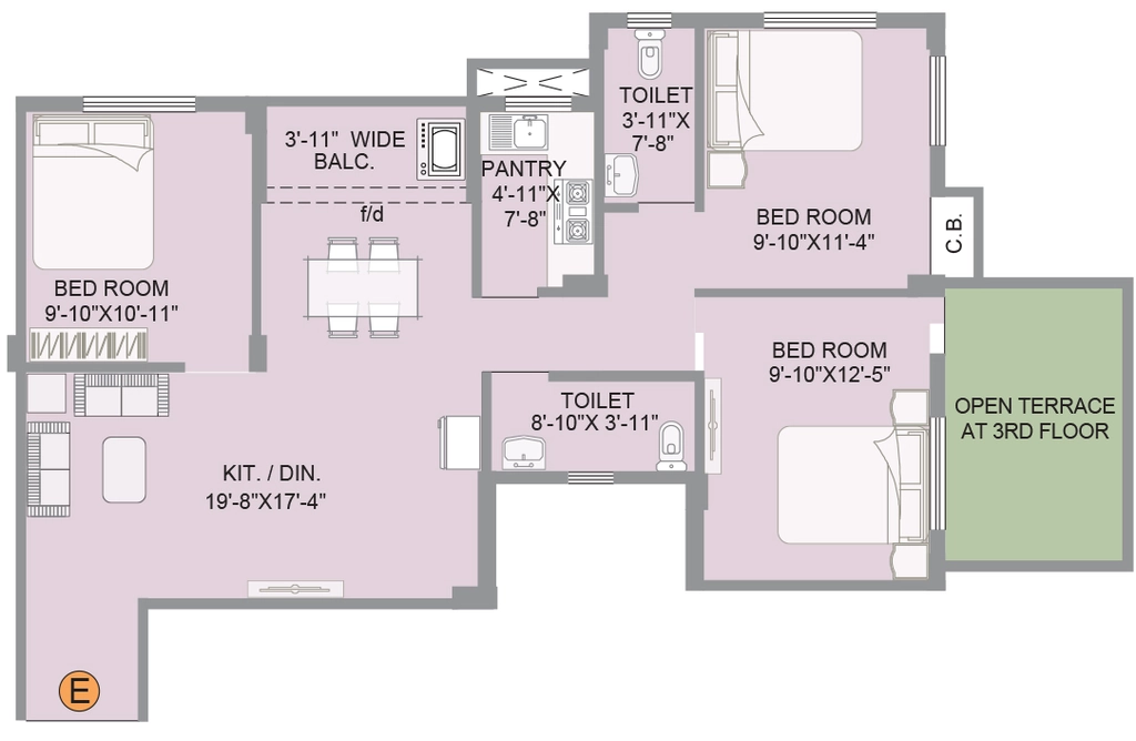 3 BHK Flat in Skyline Homes in Sonarpur, Kolkata - Image 908890