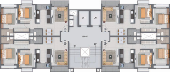 Floor Plan of Adani Shantigram - Aster in Vaishnodevi Circle, Ahmedabad - Image 22286