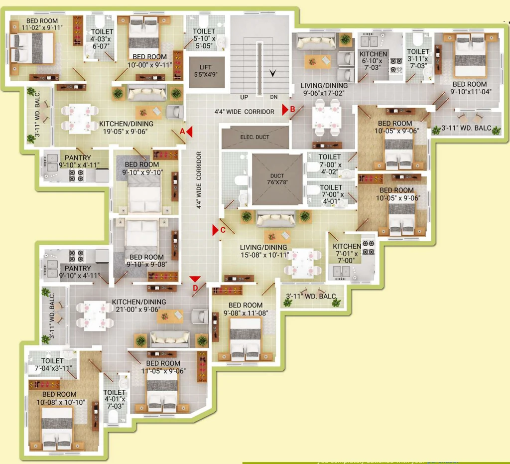 Floor Plan of Bengal Adya Sarovar in Narendrapur, Kolkata - Image 381622