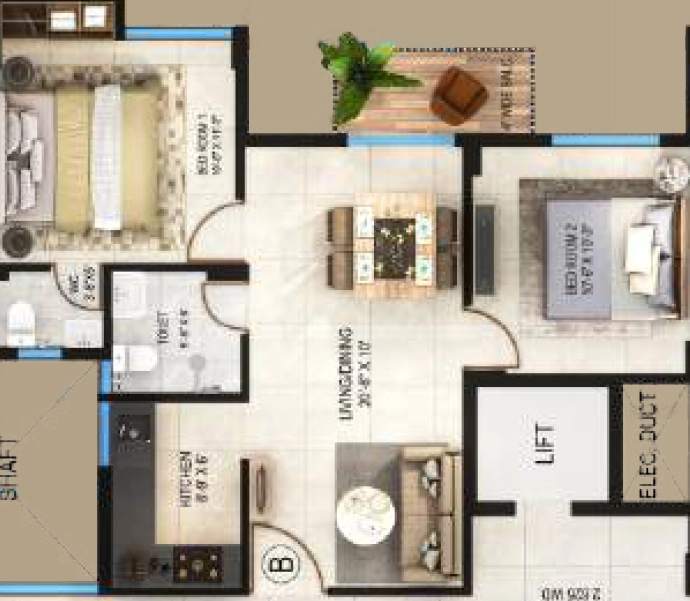 2 BHK Flat in Rajwada Phoenix in Garia, Kolkata - Image 908791