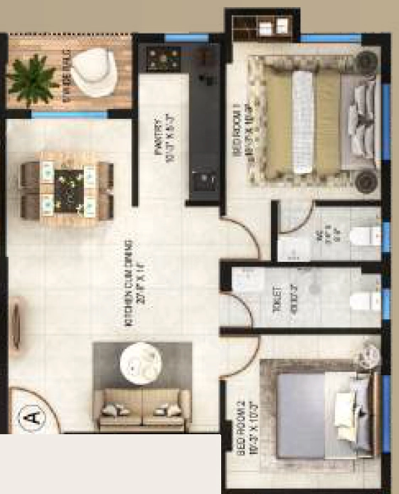2 BHK Flat in Rajwada Phoenix in Garia, Kolkata - Image 908792