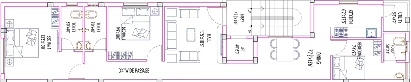 3 BHK Flat in Greenwich Park Lane in Kodambakkam, Chennai - Image 908207