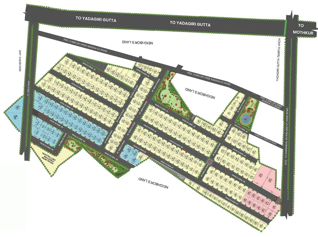 Master Plan of Pranava Temple Square in Bhuvanagiri, Hyderabad - Image 380440